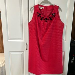 Ladies, red dress, size 16 by Kelly & Diane. Beautiful decor, cutaway sleeves